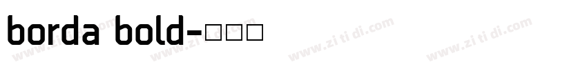 borda bold字体转换